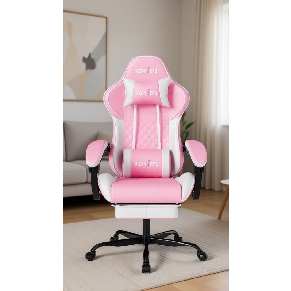 Massage - Ergonomische Gaming-Stühle für Erwachsene mit Massage-Lendenwirbelstütze