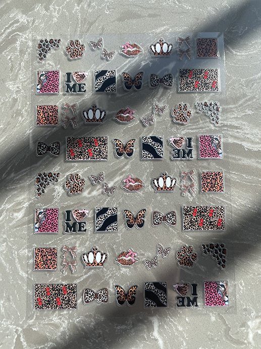 Nail Art - Mini PVC Kawaii Muster Poster Aufkleber