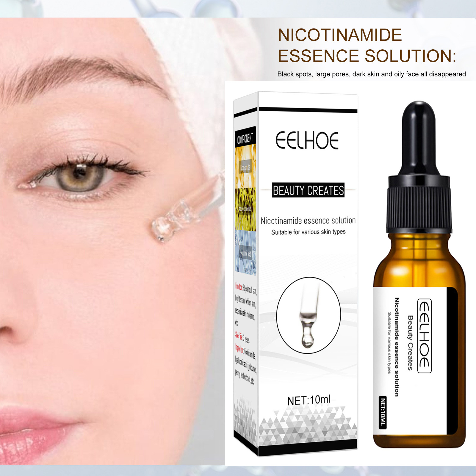 Niacinamide Pore Shrinking Essence - Bleaching Gesicht Serum Schrumpfen Poren Entfernen