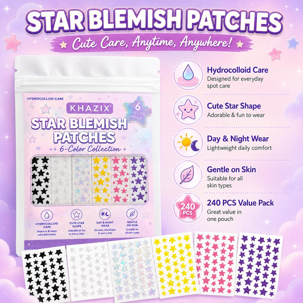 Hydrocolloid Pimple Patch - 240 Stück Sternförmige Pickelpflaster für das