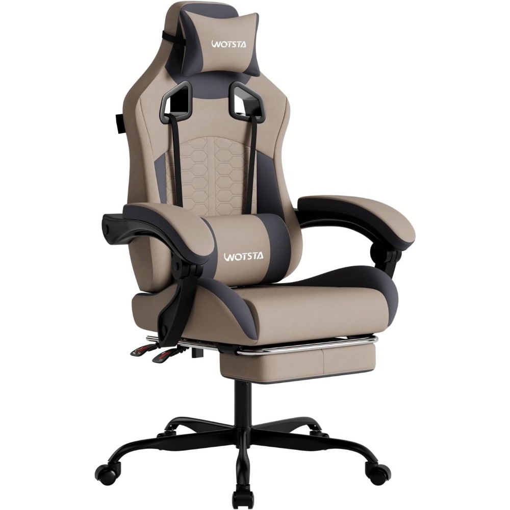 Massage - Ergonomischer Gaming-Stuhl mit Massage, Fußstütze und