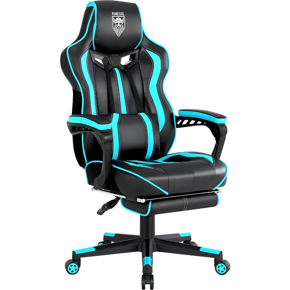 Massage - Ergonomische Gaming-Stühle mit Fußstütze, Massage und