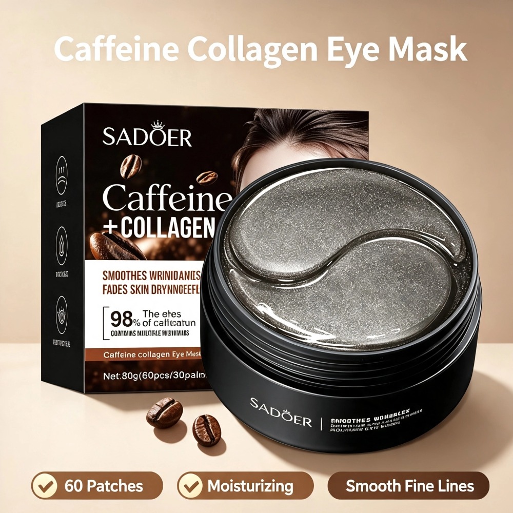 Collagen Under Eye Patches - Koffein-Kollagen Augenmaske Gegen Dunkle Augenringe Feuchtigkeitsspendende