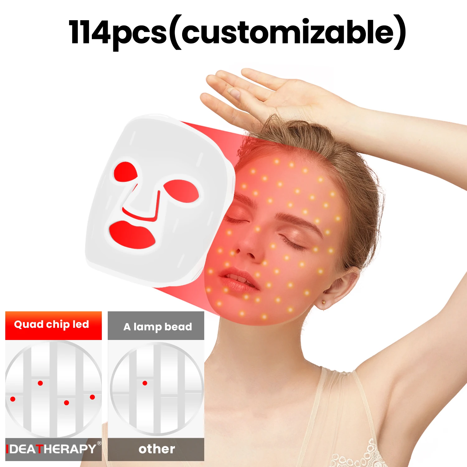 Professionelle 4-Kern-Silikon  – Led Light Therapy Face Mask Bewertung und Preis