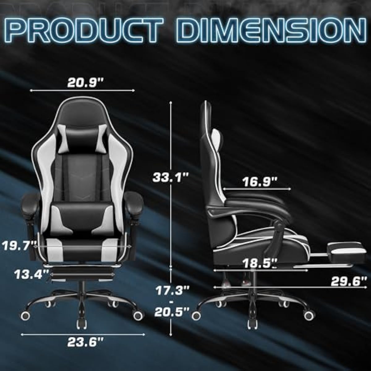 Gaming-Stuhl mit höhenverstell – Massage Bewertung und Preis