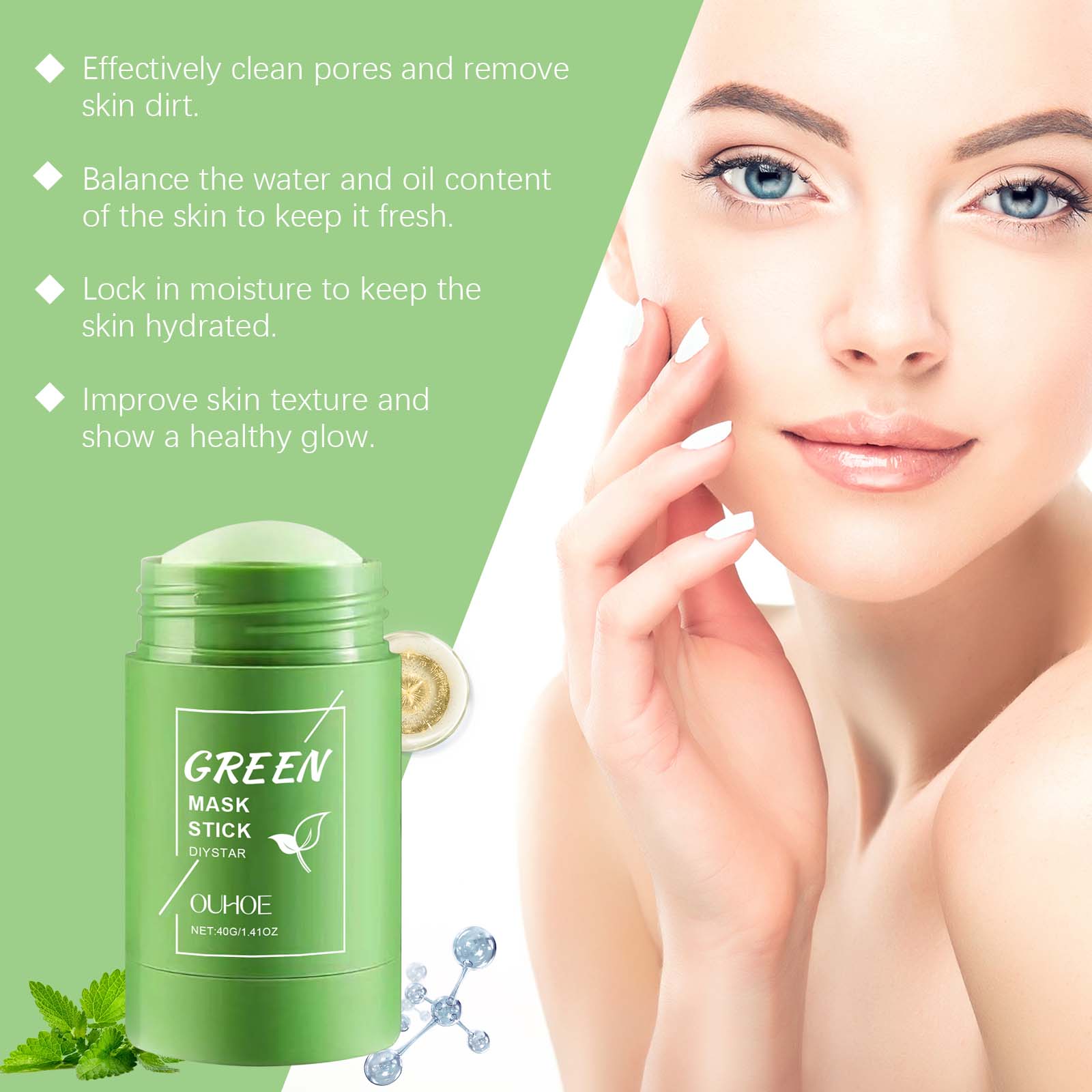 1~5 Stück Grüntee-Tonstick für – Green Tea Cleansing Clay Mask Bewertung und Preis