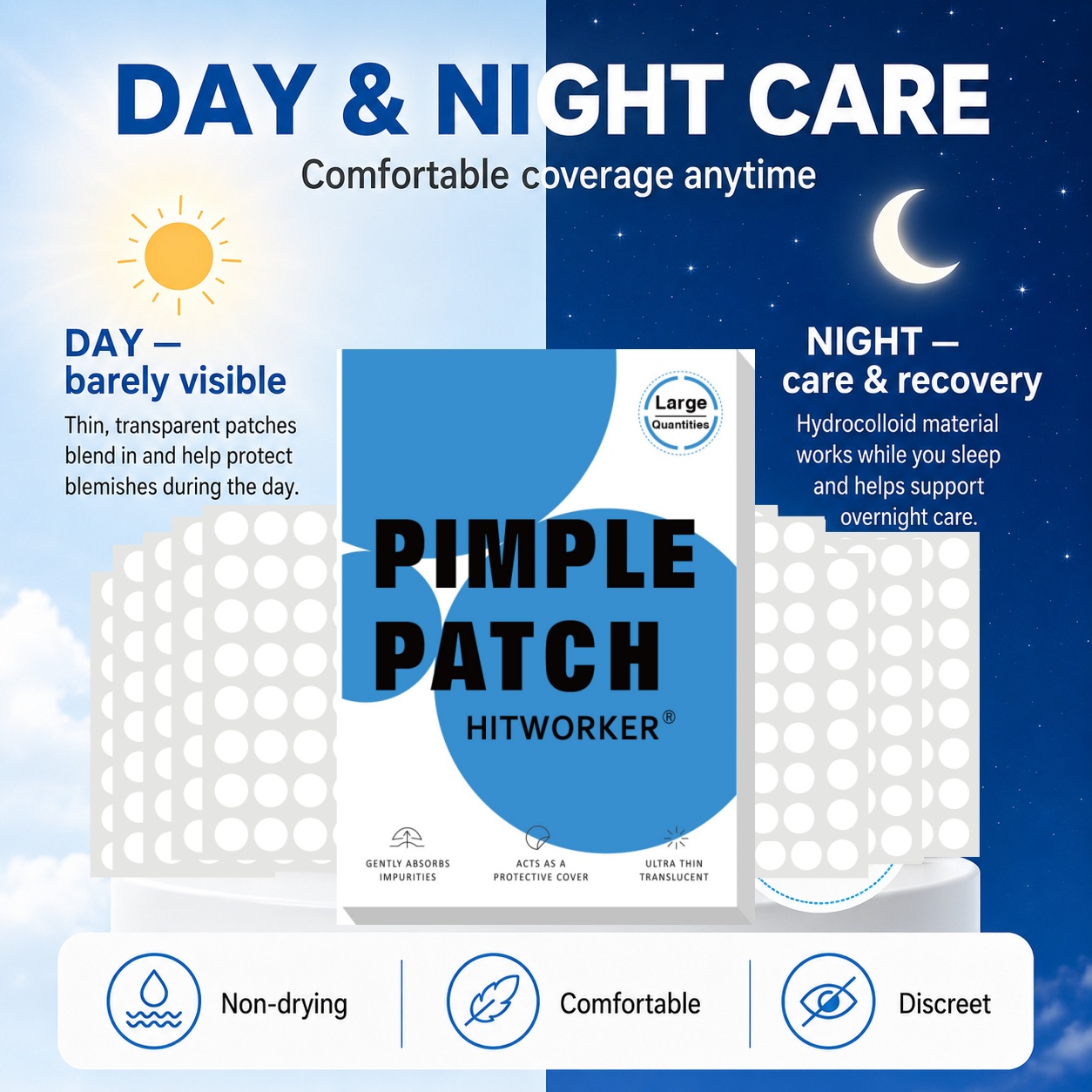 800 Stück Hydrokolloid-Akne-Pf – Hydrocolloid Pimple Patch Bewertung und Preis